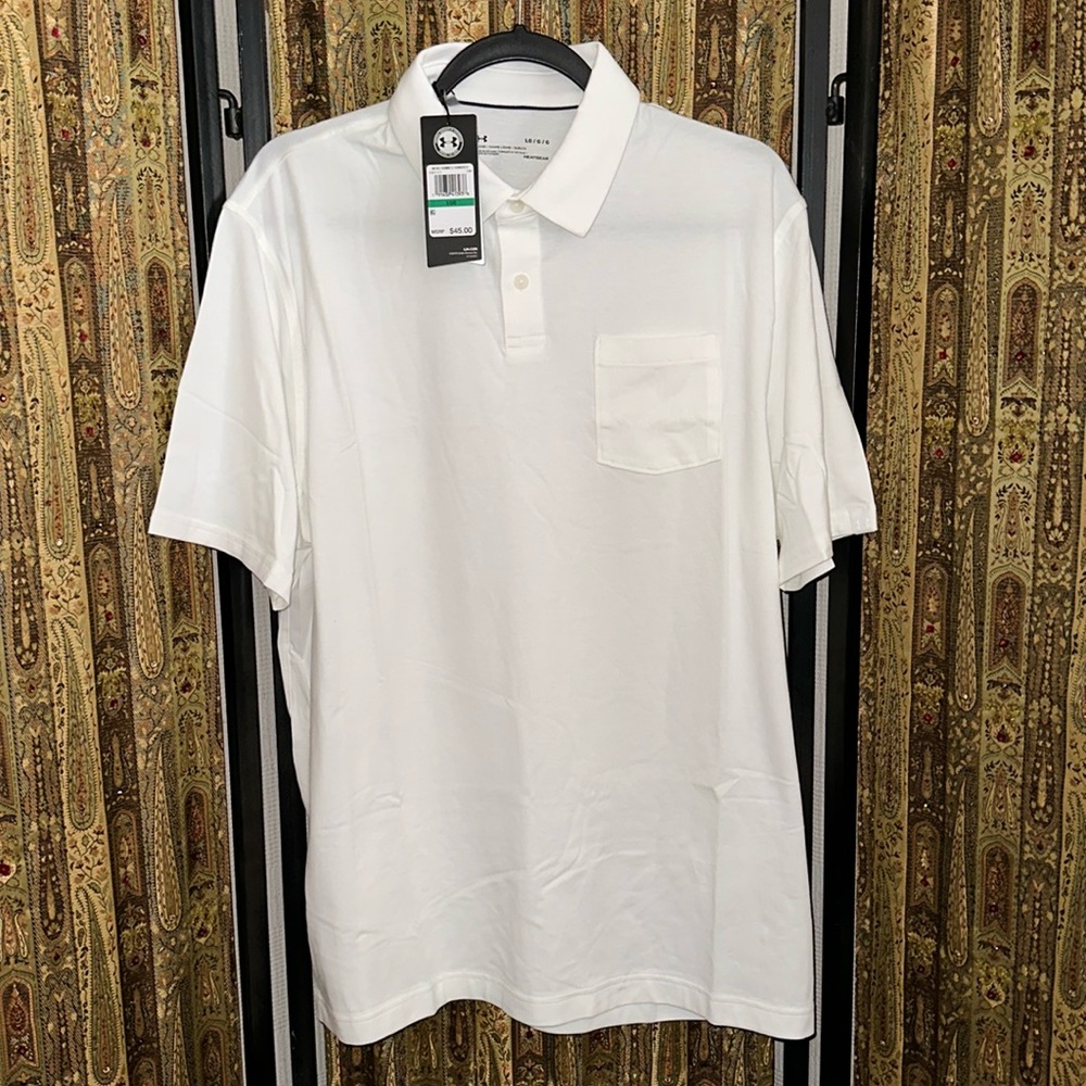 Men’s Under Armor White Polo